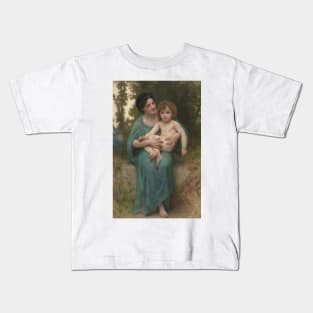 The Younger Brother by William-Adolphe Bouguereau Kids T-Shirt